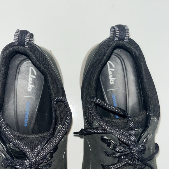 Clarks black leather comfortable sneakers size 8 - Picture 7 of 8